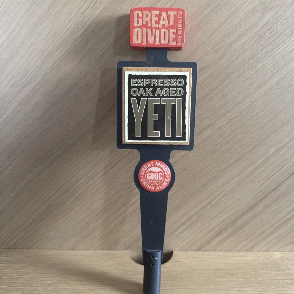 GREAT DIVIDE BREWING  Espresso Oak Aged Yeti BEER TAP HANDLE COLORADO
